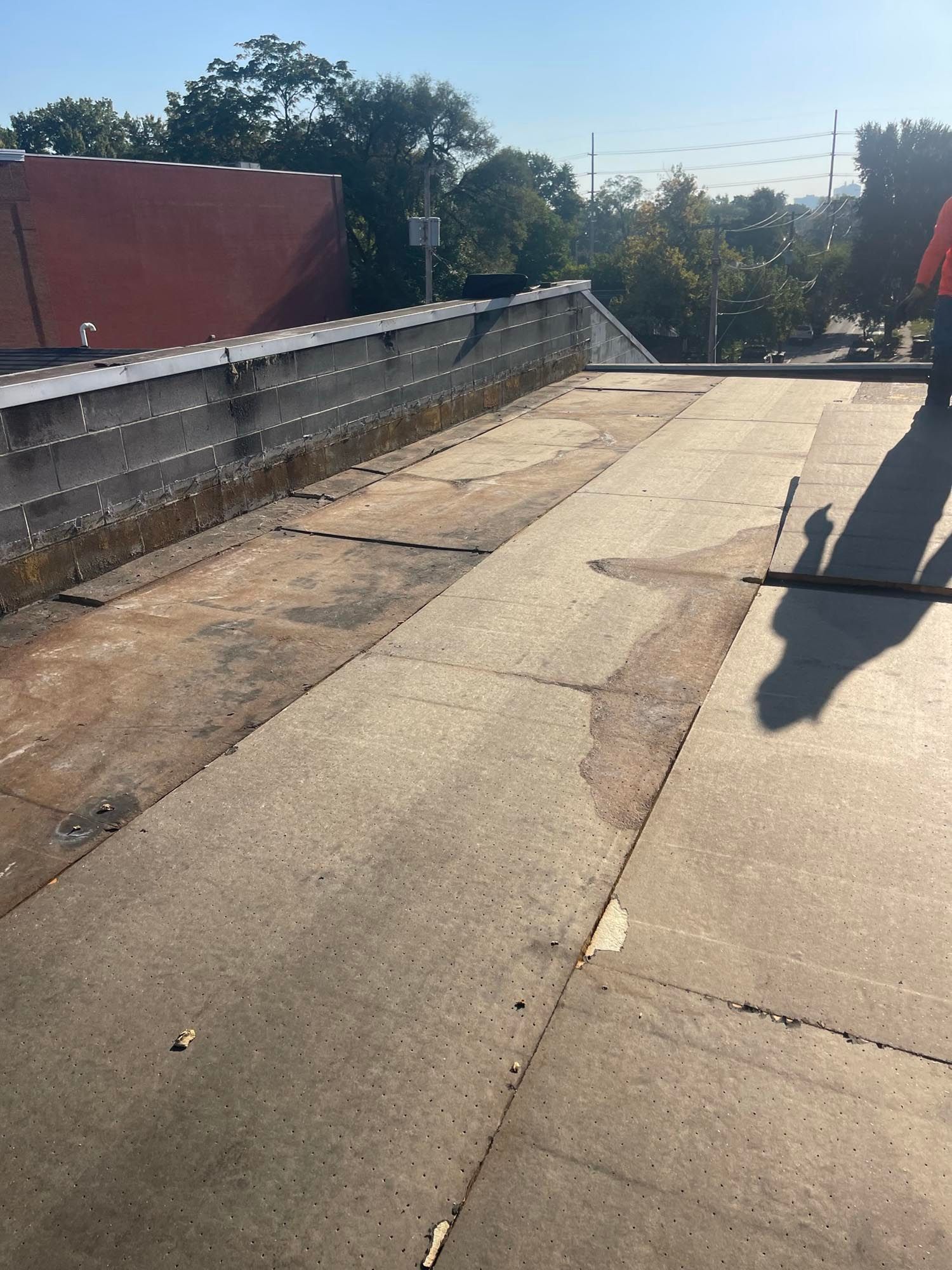 old roof with leak spots