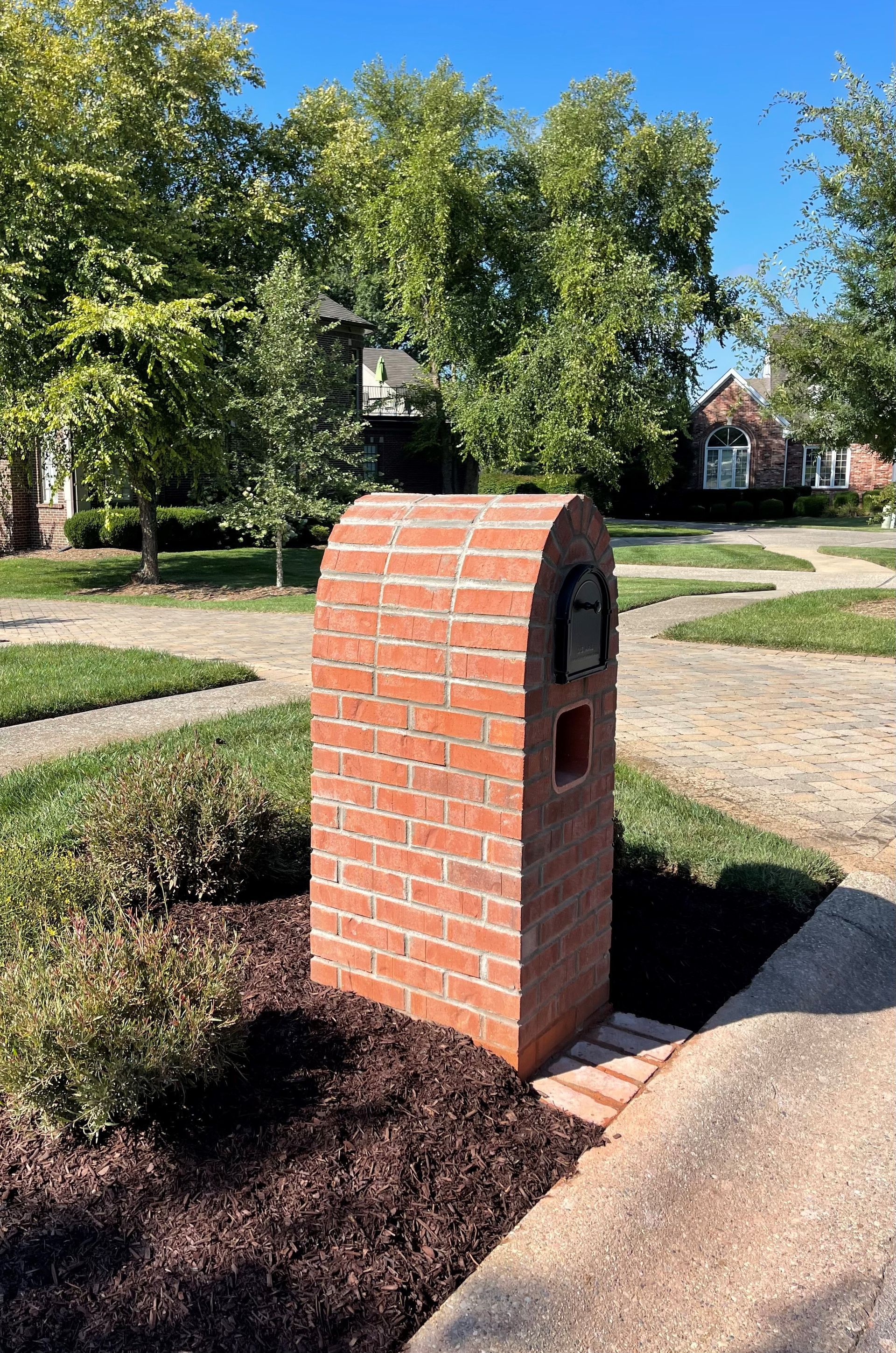 custom brick mailbox