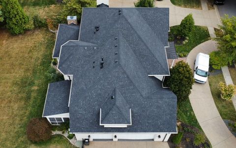 large residential roofing on a home