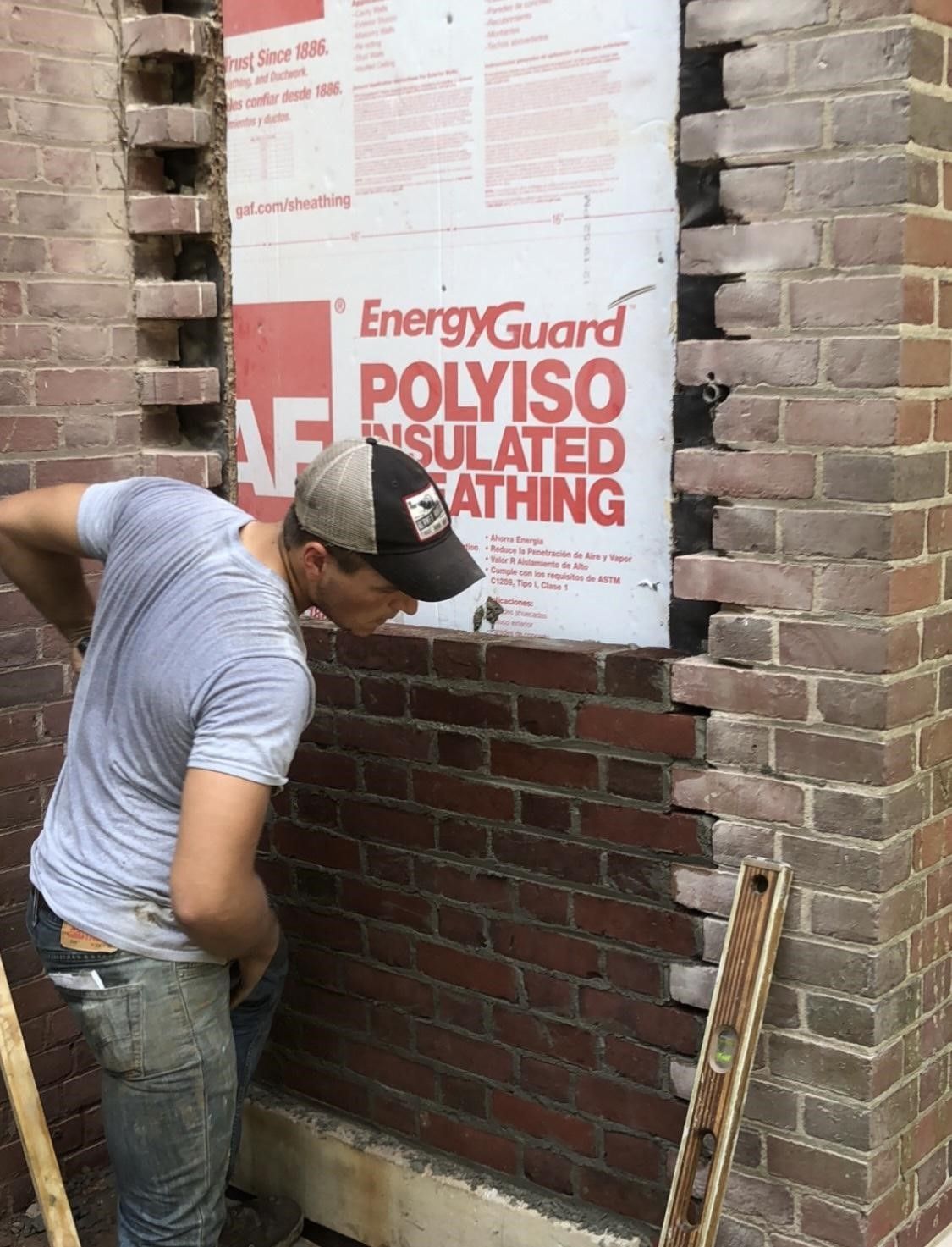 restoration service of a brick wall