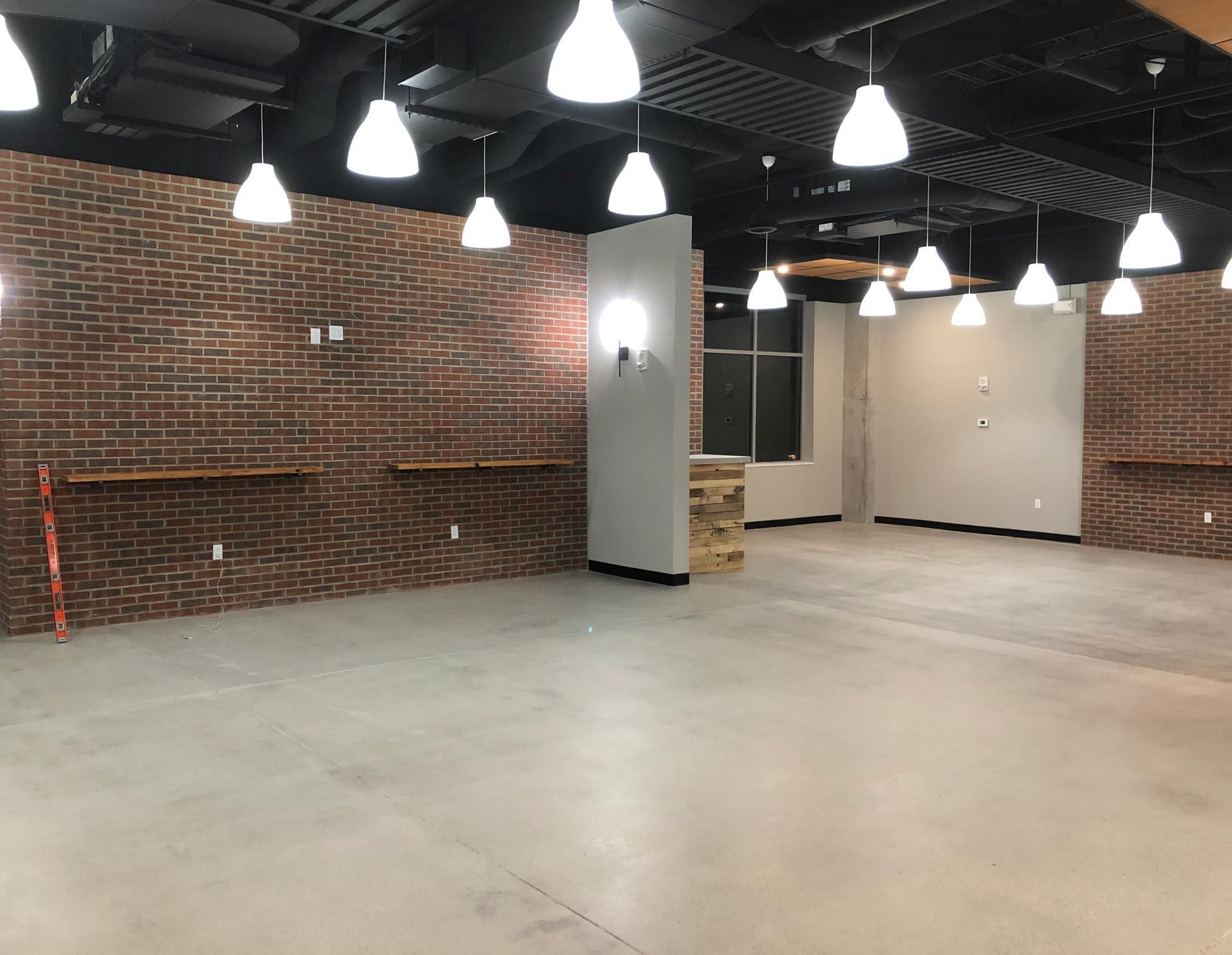 interior brick installation