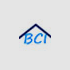 Blue stylized house logo with the letters “BCI” inside on a light background