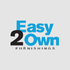 Easy 2 Own Furnishings logo in blue and black text on a light gray background