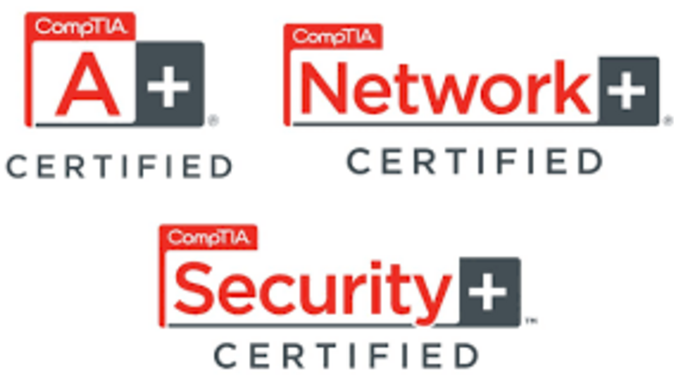 CompTIA A+ Certified badge CompTIA A+ Certified badge