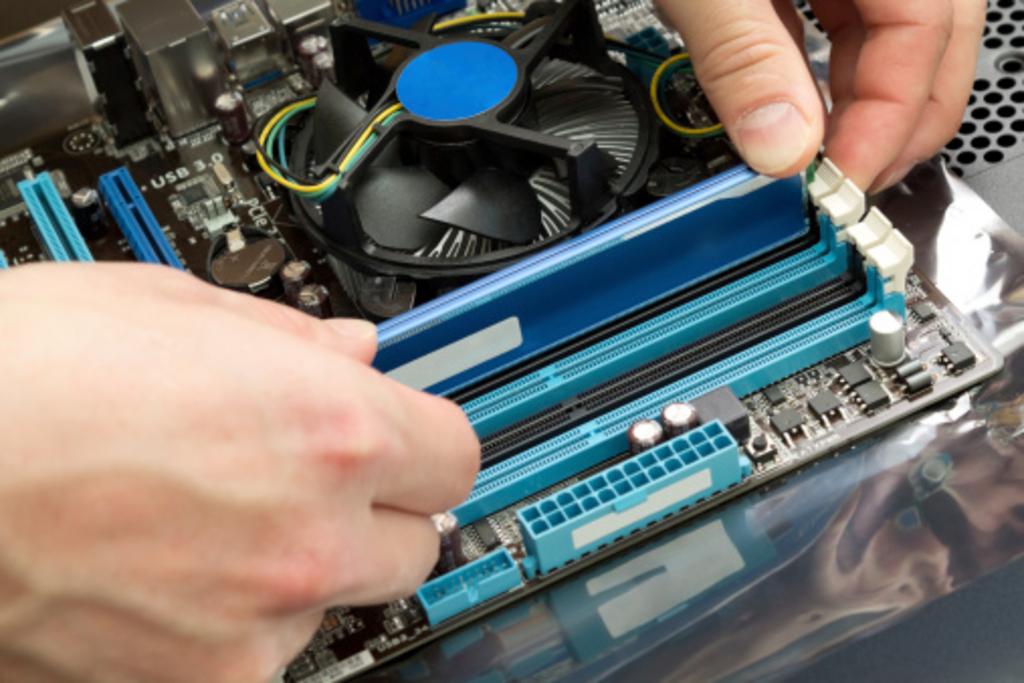 inserting ram on motherboard