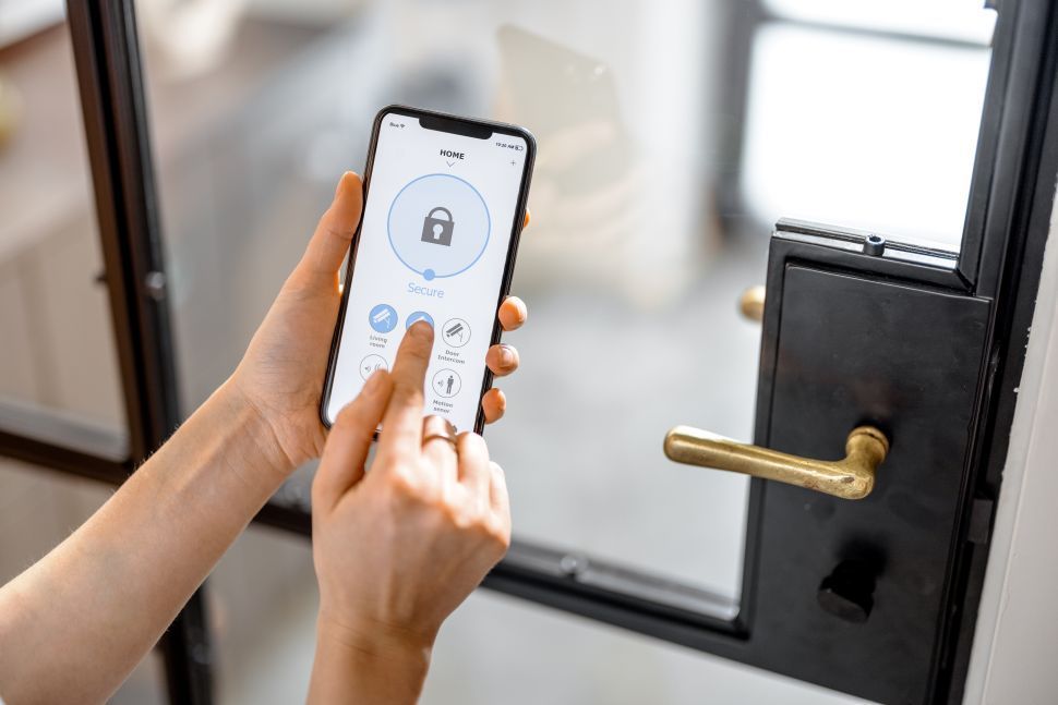 modern security door lock