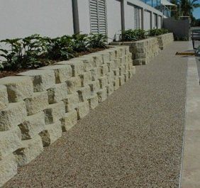 Outdoor Paving Outdoor paving and block retainin wall
