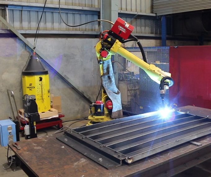 Robot Welds Steel in the Garage — Industrial Automation Australia in Eagle Farm, QLD