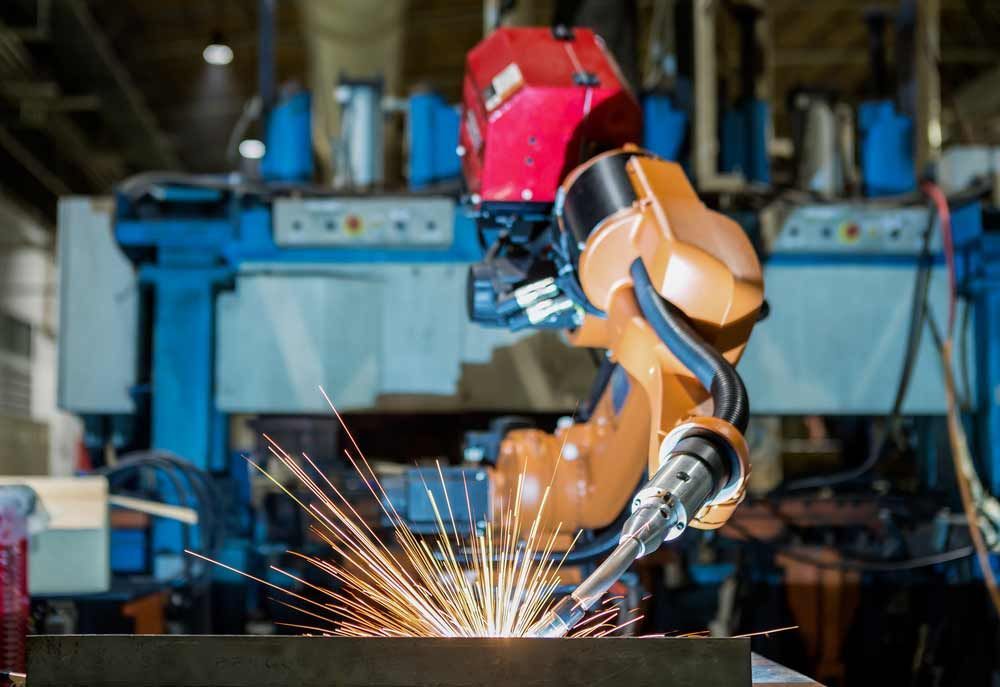 Automated Robot Doing Welding Work