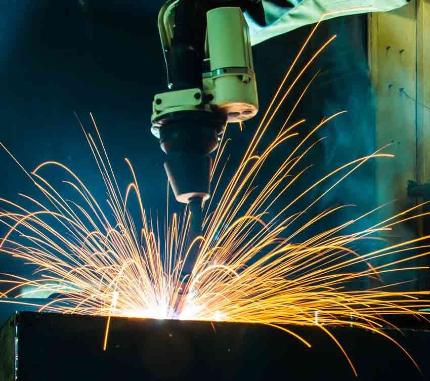 Automation Machine Robot Doing Welding Works — Industrial Automation Australia in Eagle Farm, QLD