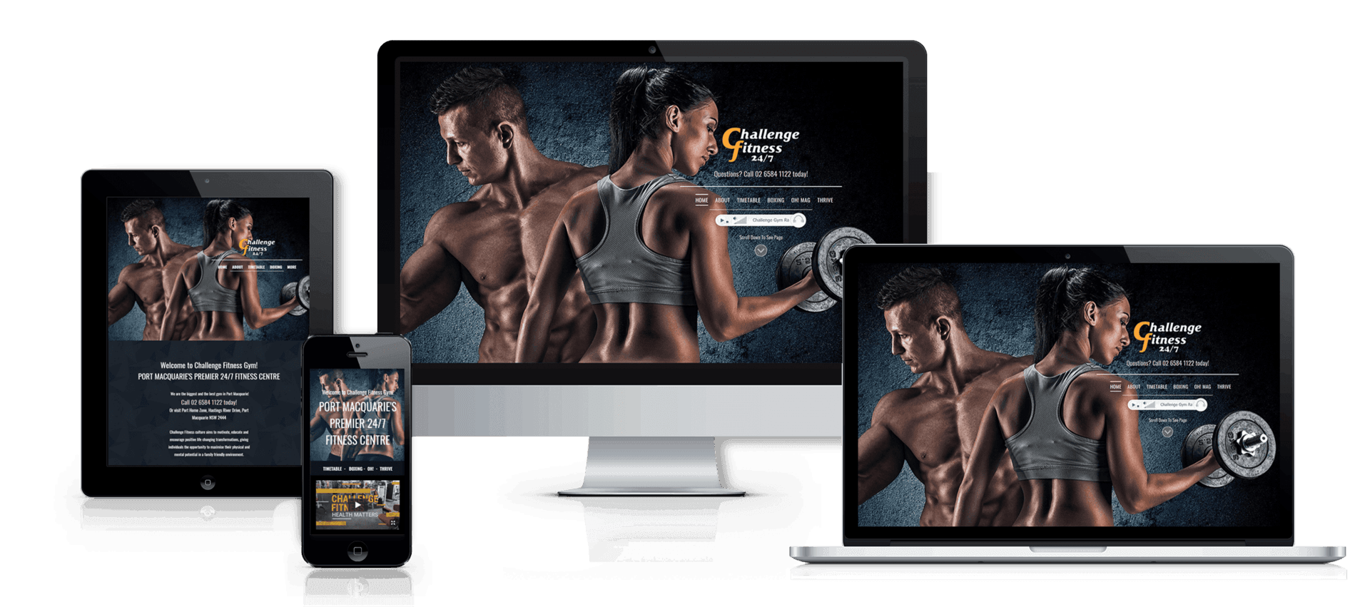 Edgezone Media client Challenge Fitness website image.
