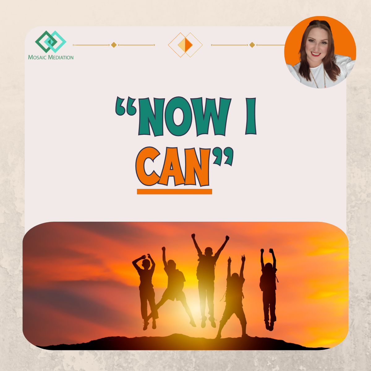 Text: Break it Up. Image: Two people arguing. Logo: Mosaic Mediation