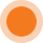 A bright orange circle centered inside a larger, pale peach-colored circle.