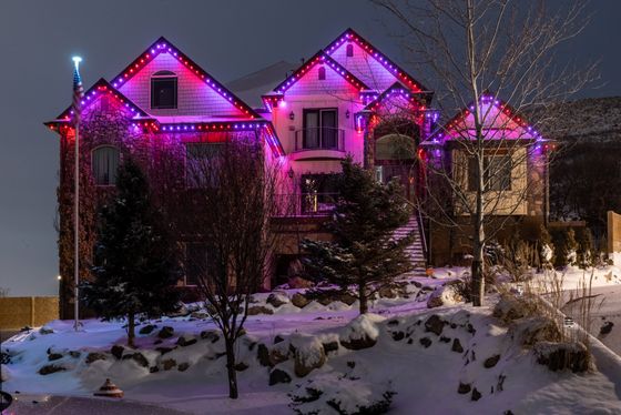 Home with Pink Lights