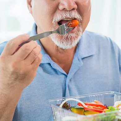 Old Man Eating — Burleigh Denture Clinic in Burleigh Heads, QLD