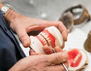 Dental Prosthetist Creating Denture — Burleigh Denture Clinic in Burleigh Heads, QLD