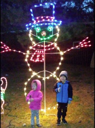 led snowman motif