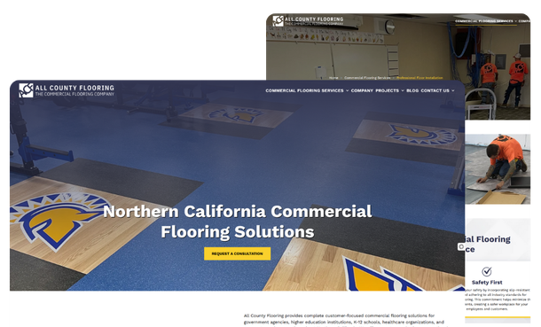 A website for Northern California commercial flooring solutions