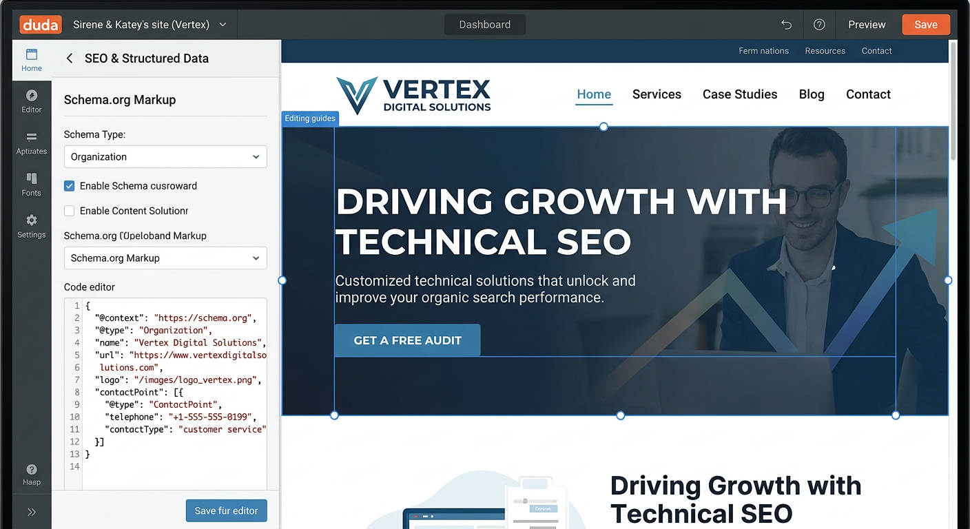 A close-up of a high-performance website loading on a smartphone and laptop simultaneously, showcasing clean design and speed.