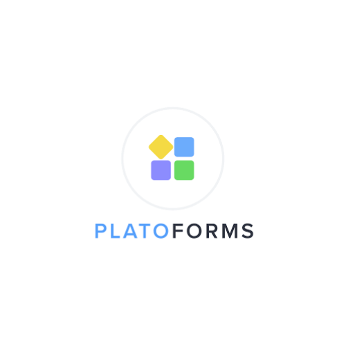 A logo for a company called platoforms with a white background.
