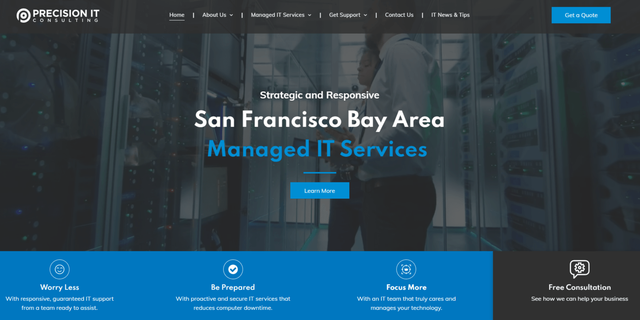 A website for san francisco bay area managed it services