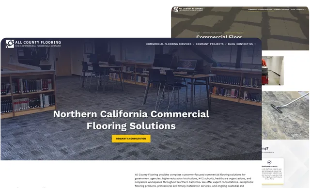 A website for Northern California commercial flooring solutions