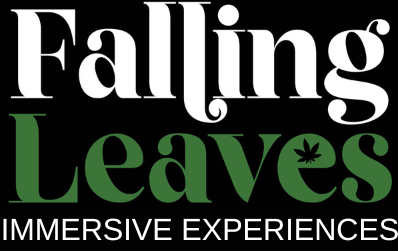 the logo for falling leaves immersive experiences