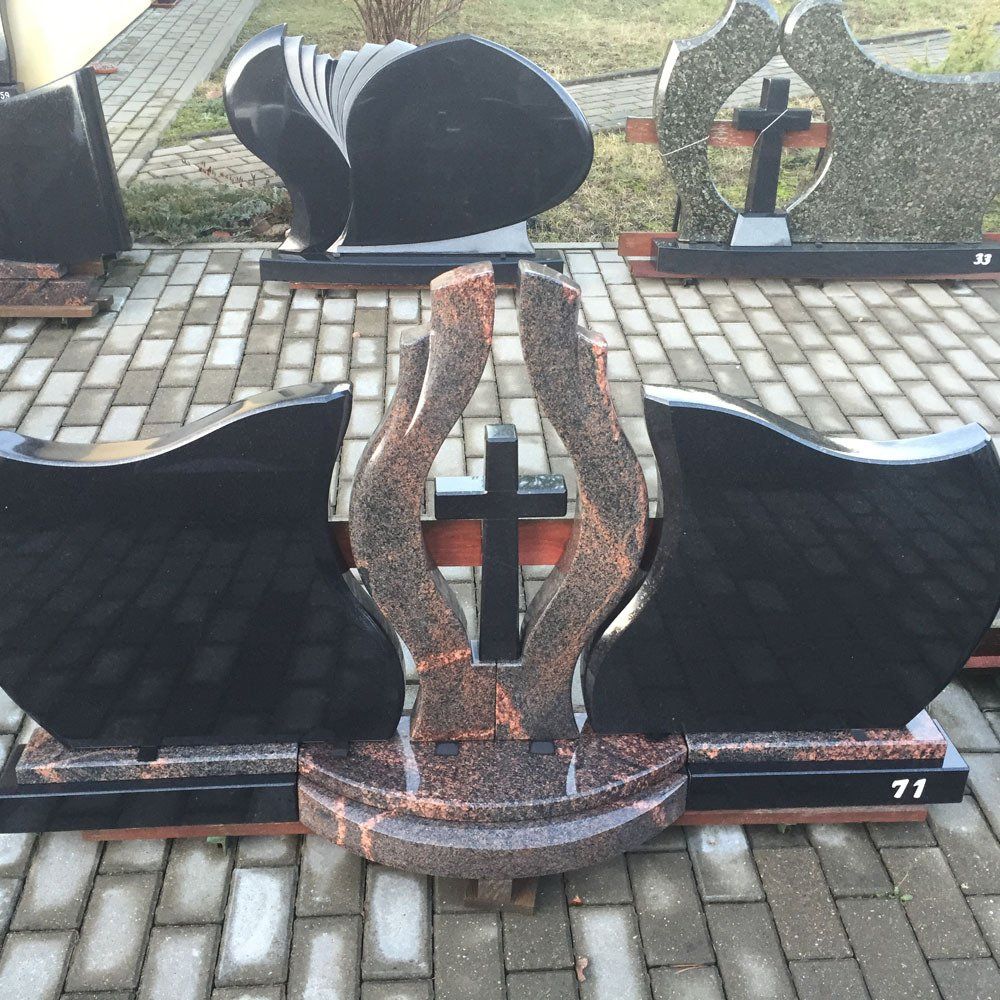 Klaipėdos Akmuo gaminamų paminklų pavyzdžiai