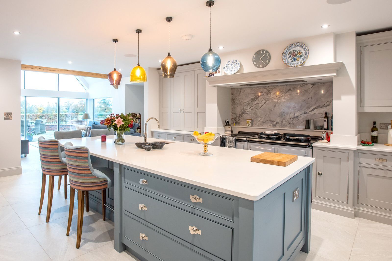 Contemporary kitchen in new build Goostrey home with bespoke cabinetry and modern finishes