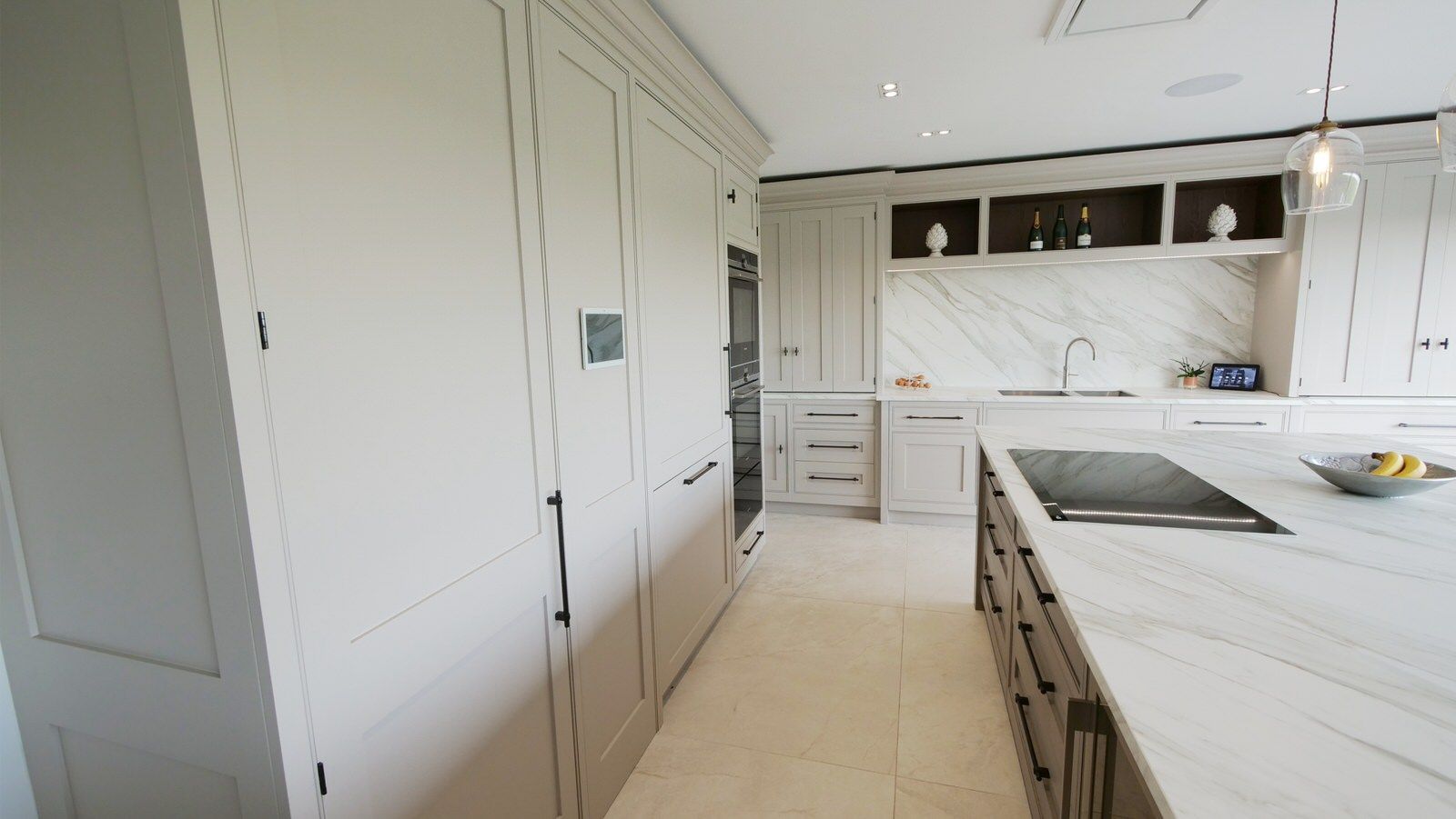 Modern fitted kitchen installed in new build property by Rawlinson Construction