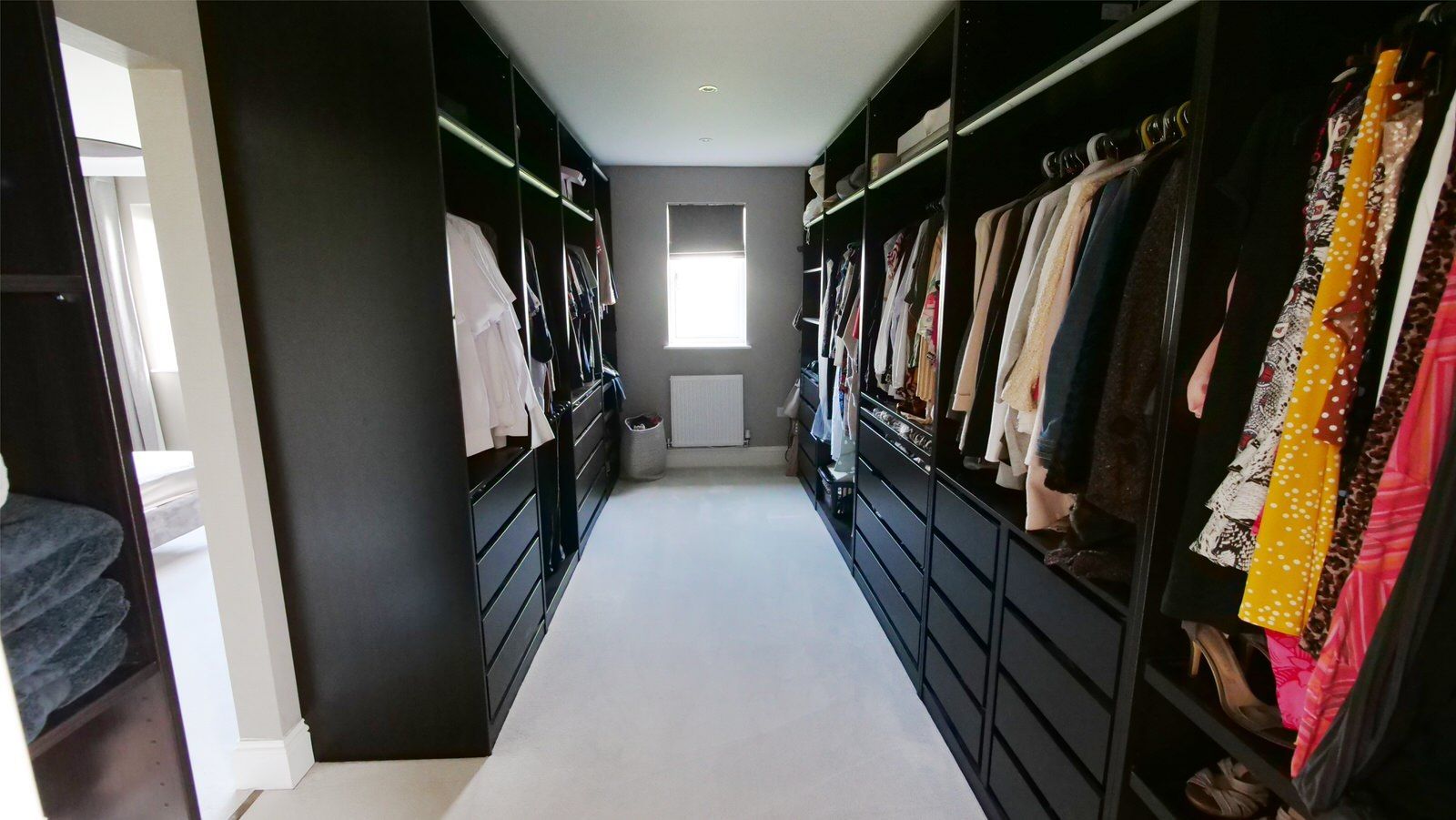 Built-in wardrobes installed in new build Cheshire home