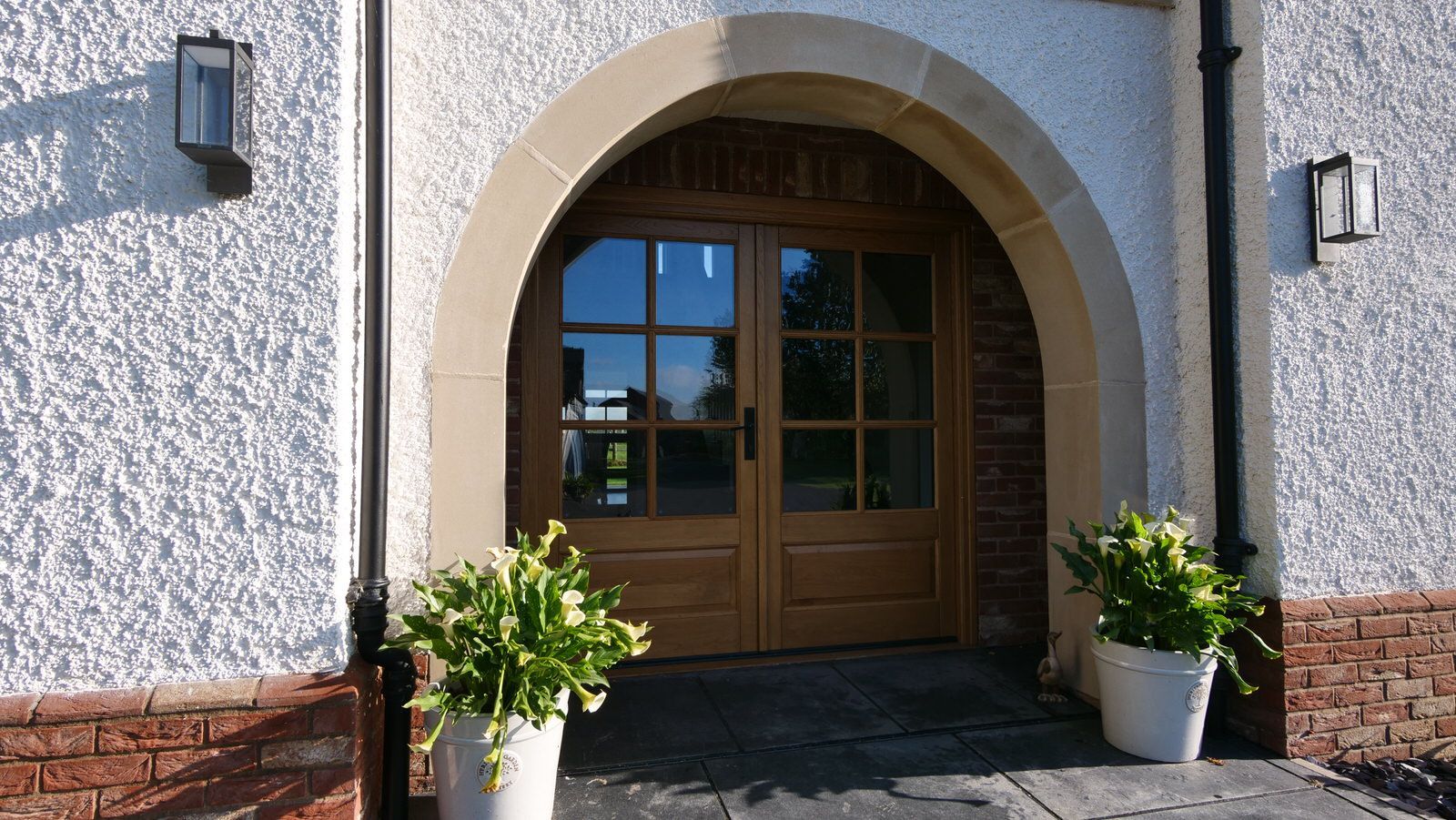 Front door of new construction home 