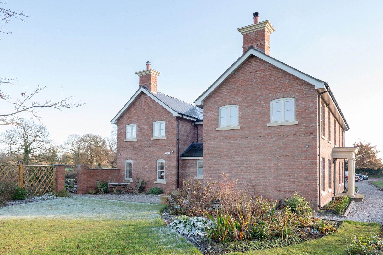 Cheshire new build home featuring modern farmhouse architecture