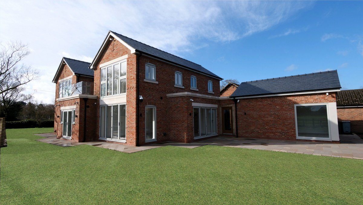 Exterior view of new build development by Rawlinson Construction in Cheshire