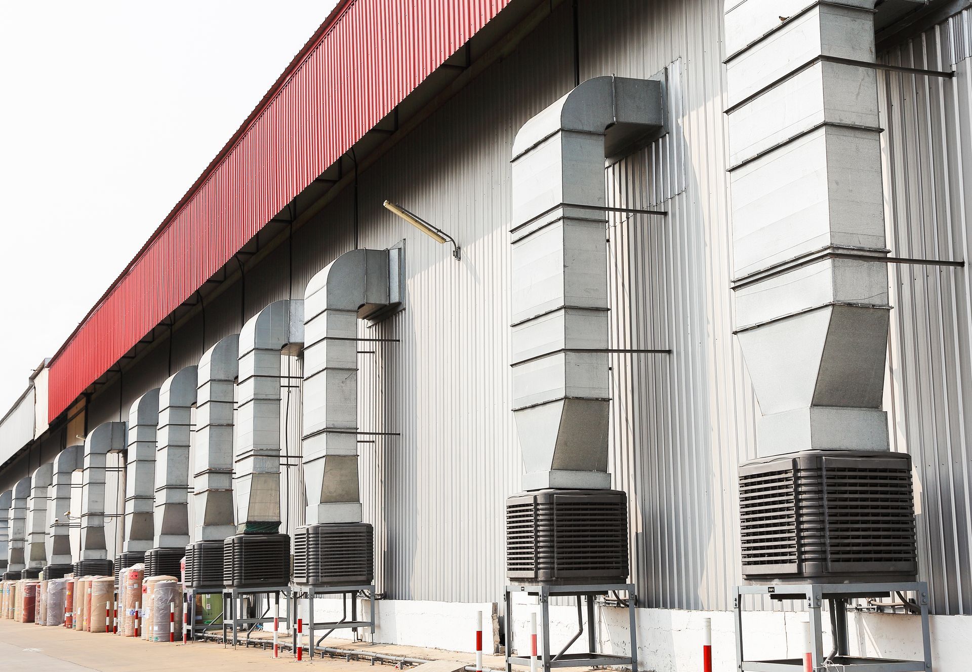 Row of Industrial Cooling Units — Unger Air in Manilla, NSW
