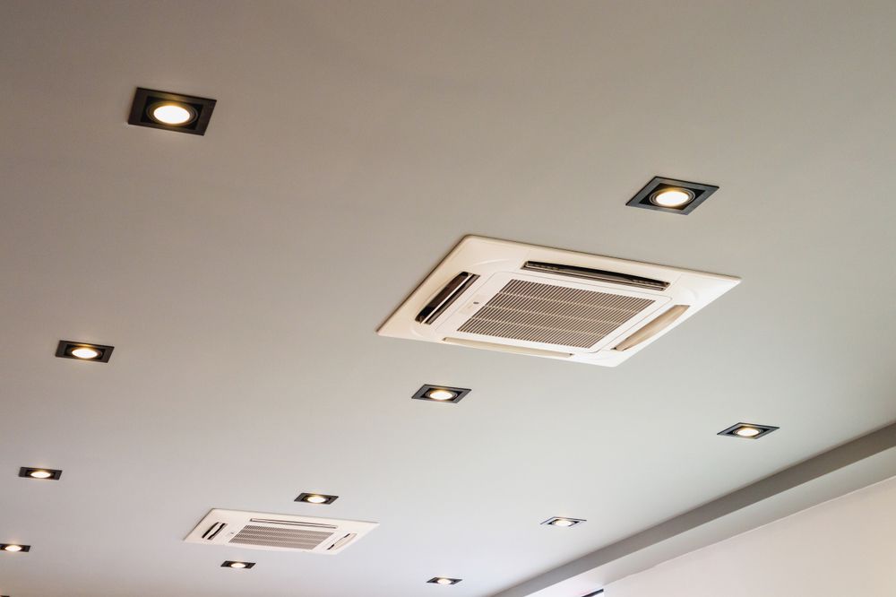 Smooth, Light-colored Ceiling With Several Recessed Square — Unger Air in Quirindi, NSW