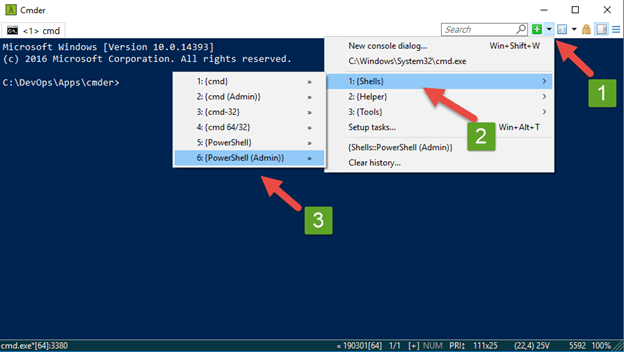 Cmder PowerShell Shell