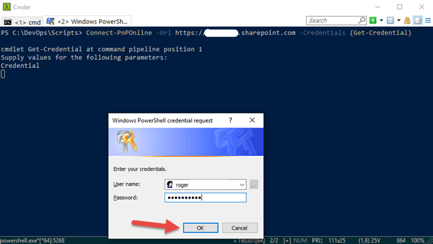 Windows Credentials popup request