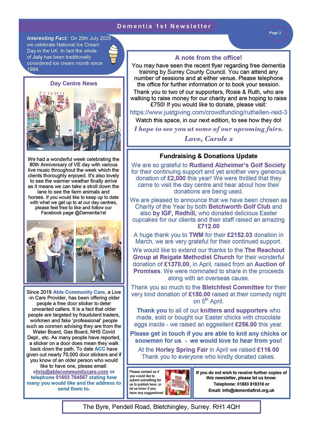Dementia First Newsletter