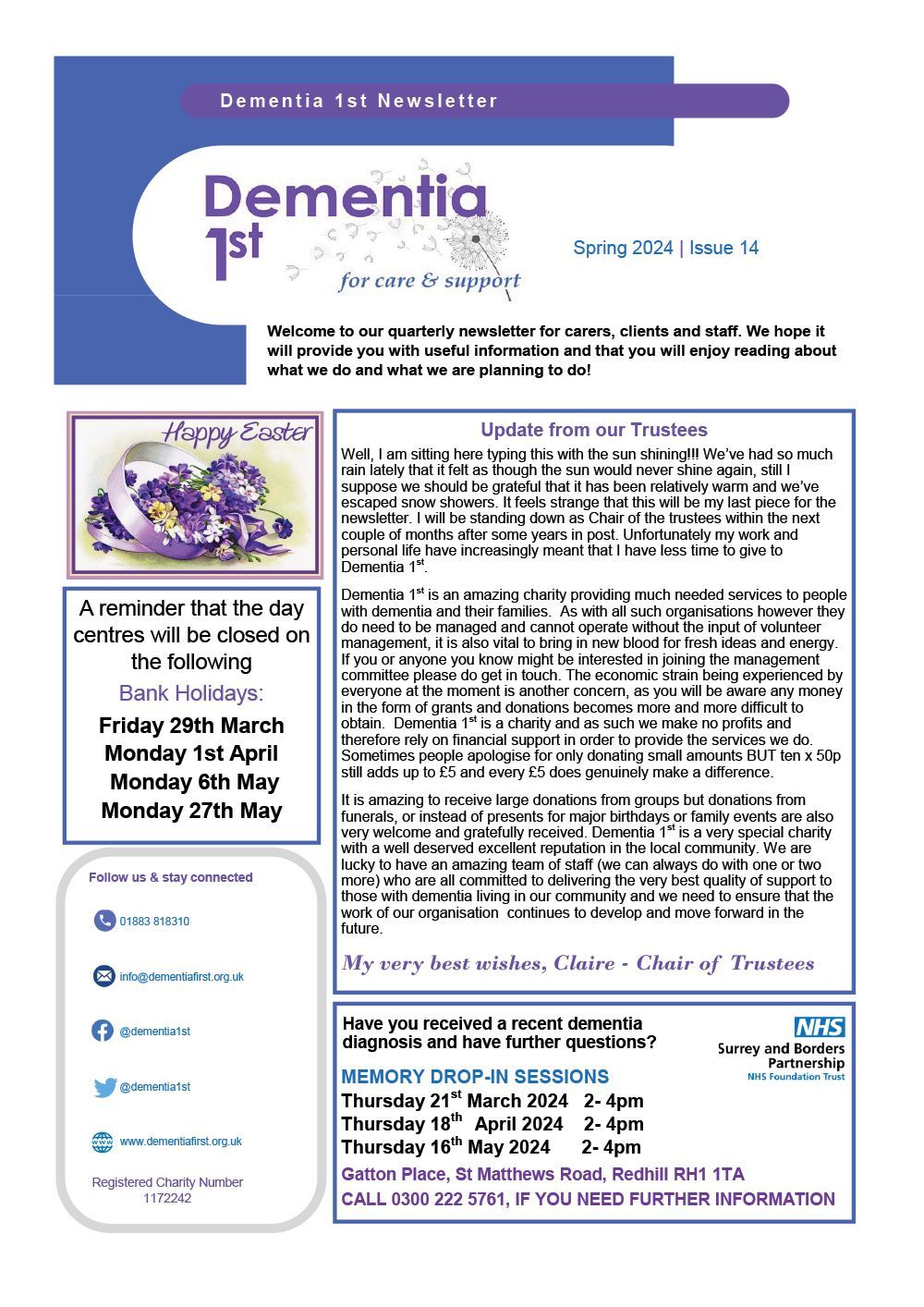 Dementia First Newsletter