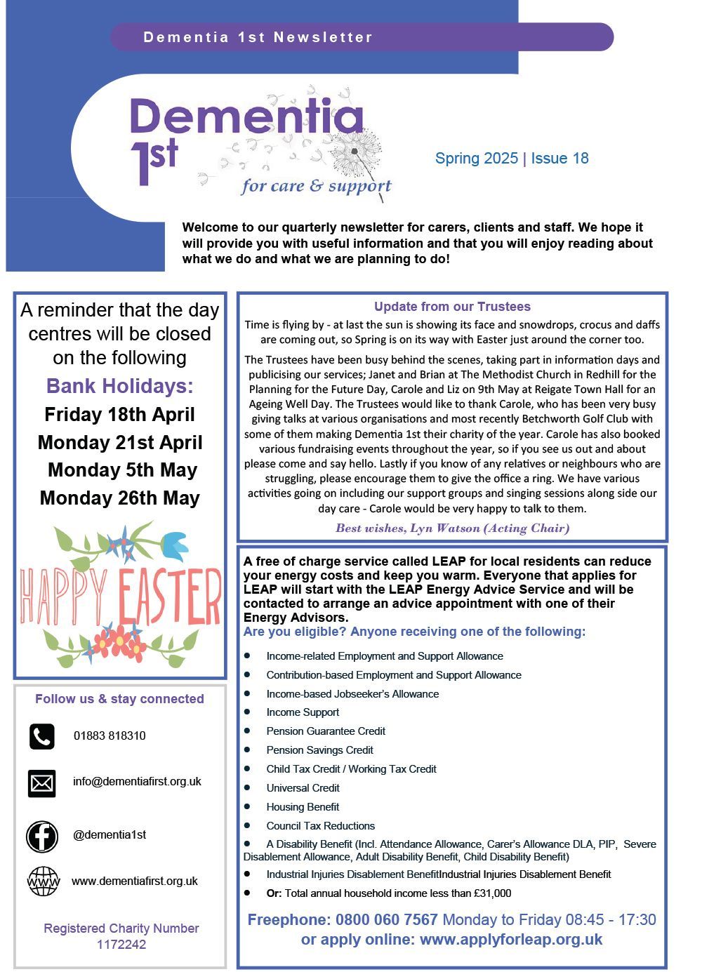 Dementia First Newsletter