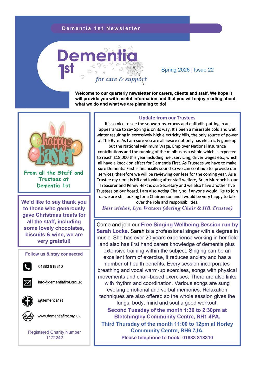 Dementia First Newsletter