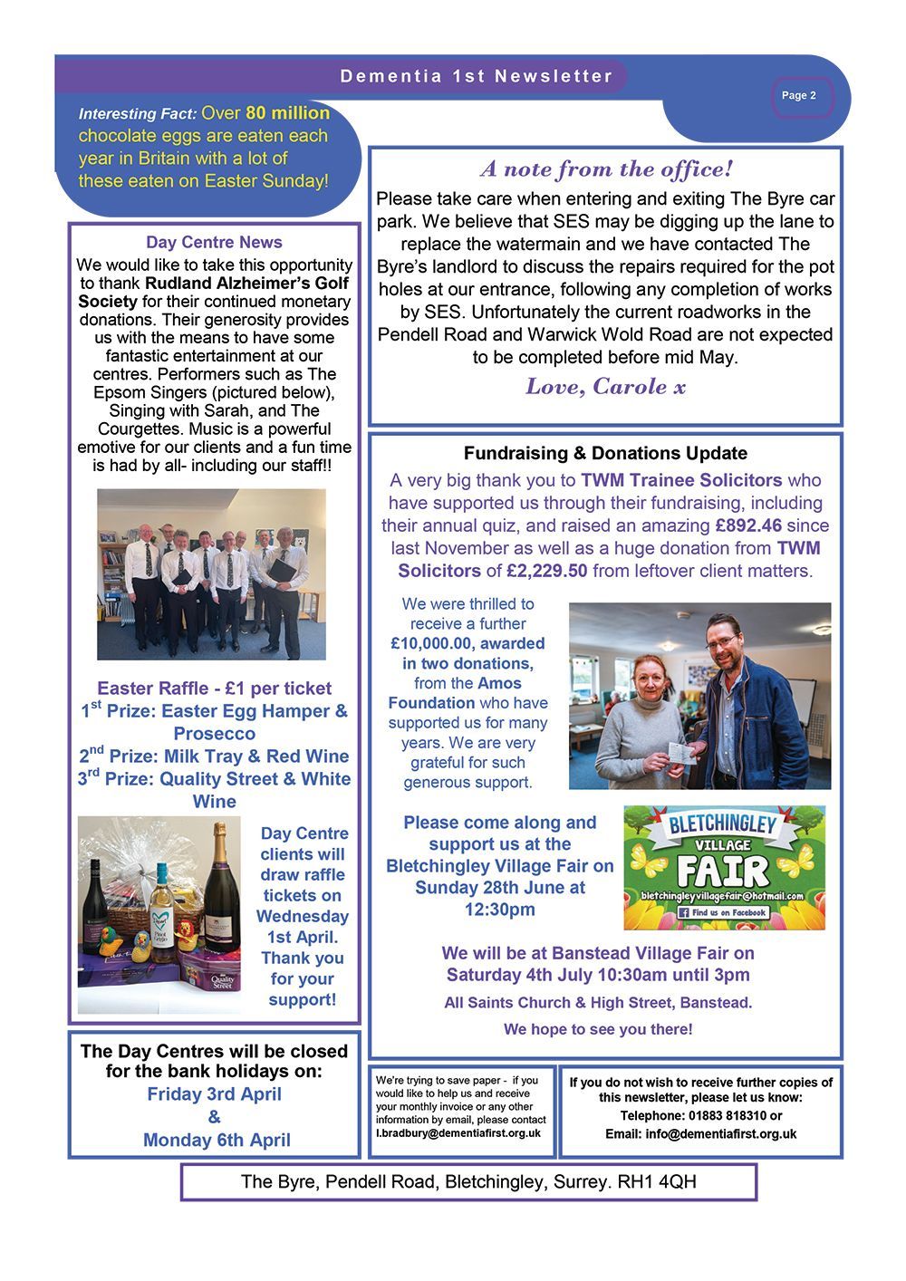 Dementia First Newsletter