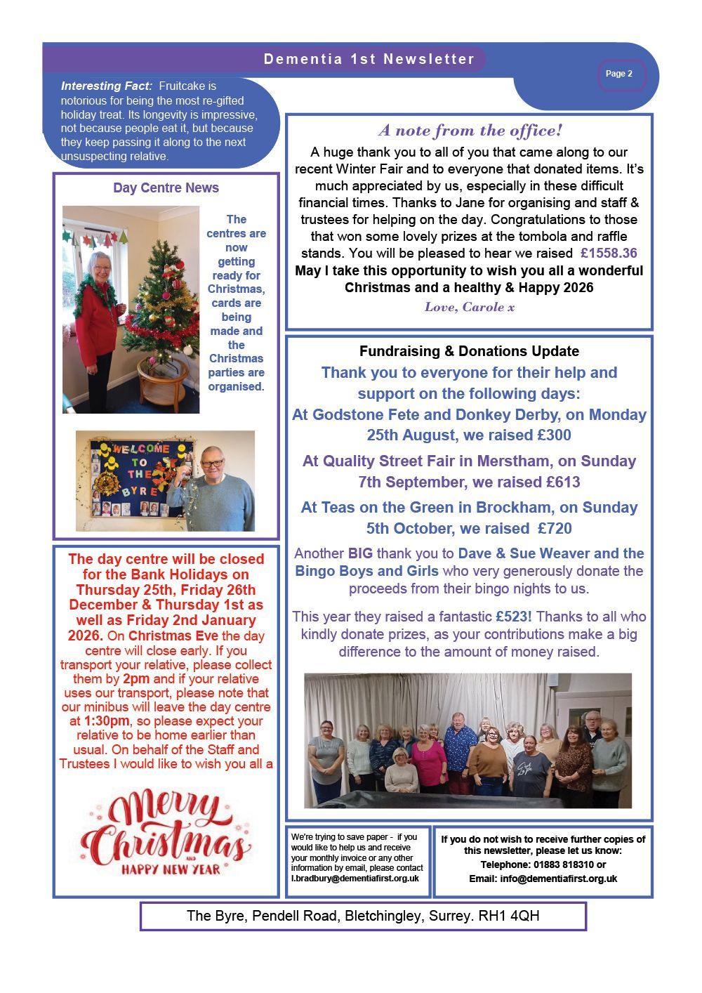 Dementia First Newsletter