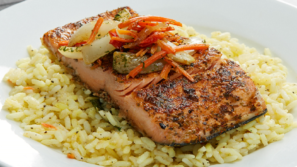 This is it! Grilled salmon over sassy