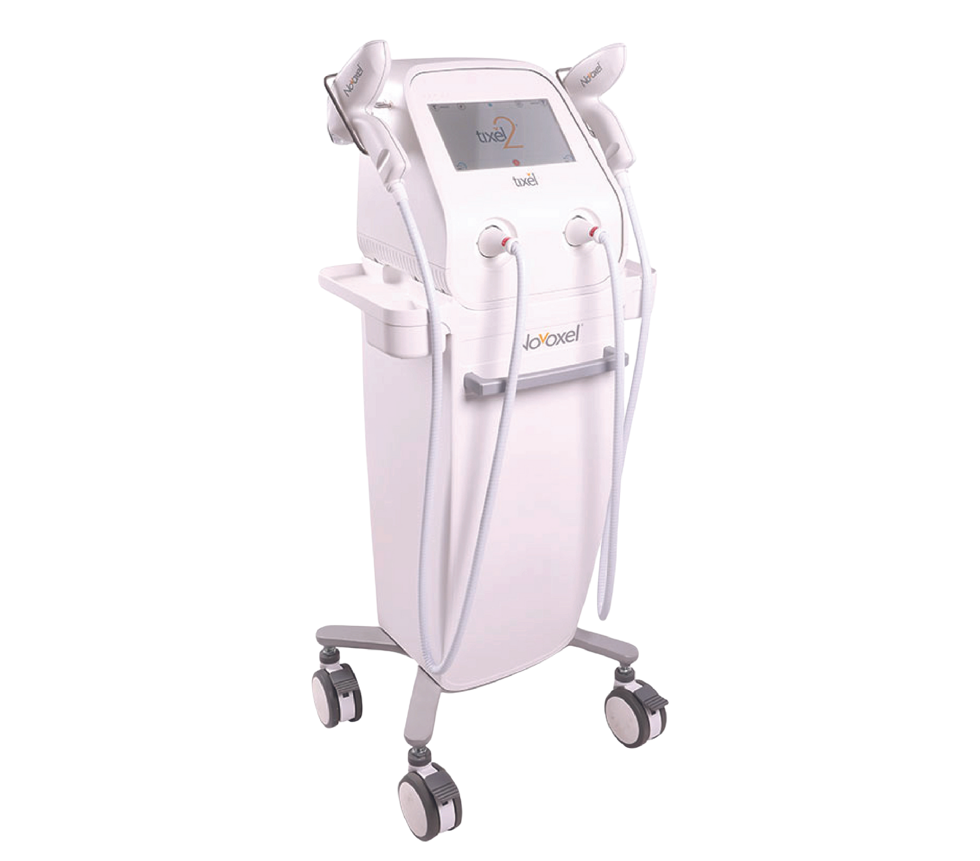 Woman with marked eyebrows, red cheek, and neutral expression.