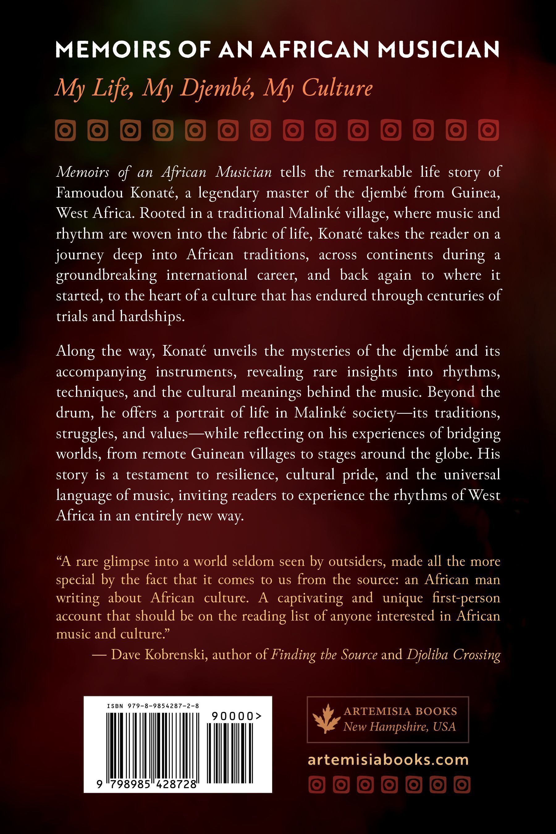 Book front cover: Memoirs of an African Musician by Famoudou Konaté
