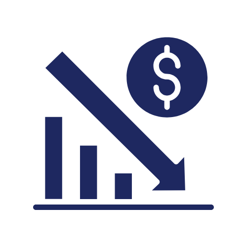 White shield with person icon and checkmark, on dark blue background.