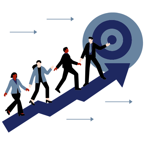 Business meeting: People at a table with laptops, one person speaking, office setting.