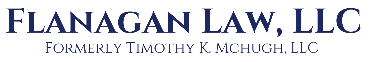Flanagan Law, LLC logo. Formerly Timothy K. McHugh, LLC. Dark blue text on a white background.